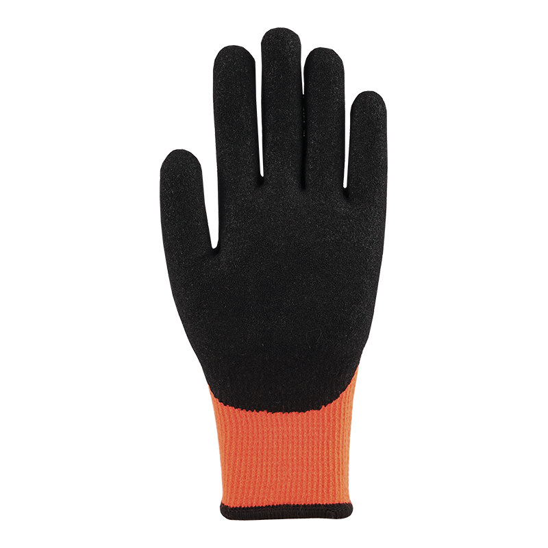 Luvas de calibre 10 Terry Nitrile 3/4 mergulhadas em vermelho laranja fosco